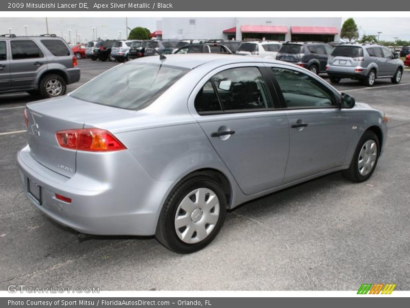 Apex Silver Metallic / Black 2009 Mitsubishi Lancer DE