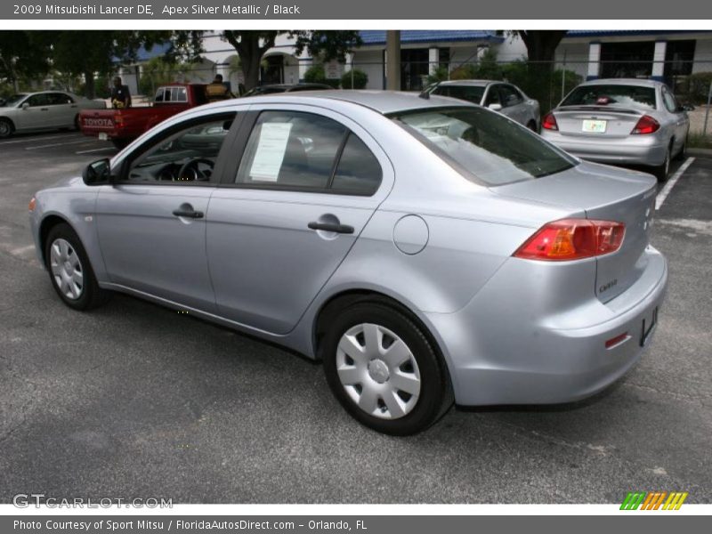 Apex Silver Metallic / Black 2009 Mitsubishi Lancer DE