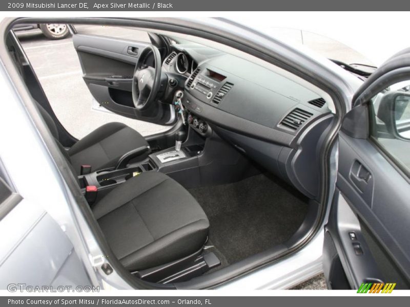 Apex Silver Metallic / Black 2009 Mitsubishi Lancer DE