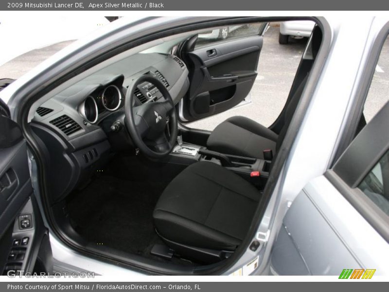 Apex Silver Metallic / Black 2009 Mitsubishi Lancer DE