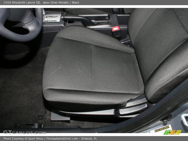 Apex Silver Metallic / Black 2009 Mitsubishi Lancer DE