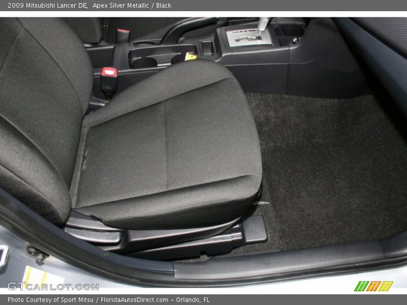 Apex Silver Metallic / Black 2009 Mitsubishi Lancer DE