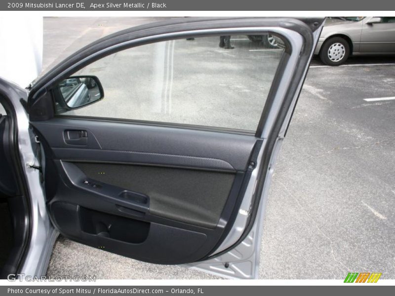 Apex Silver Metallic / Black 2009 Mitsubishi Lancer DE