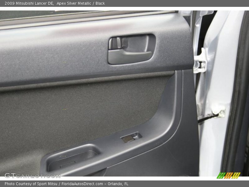Apex Silver Metallic / Black 2009 Mitsubishi Lancer DE