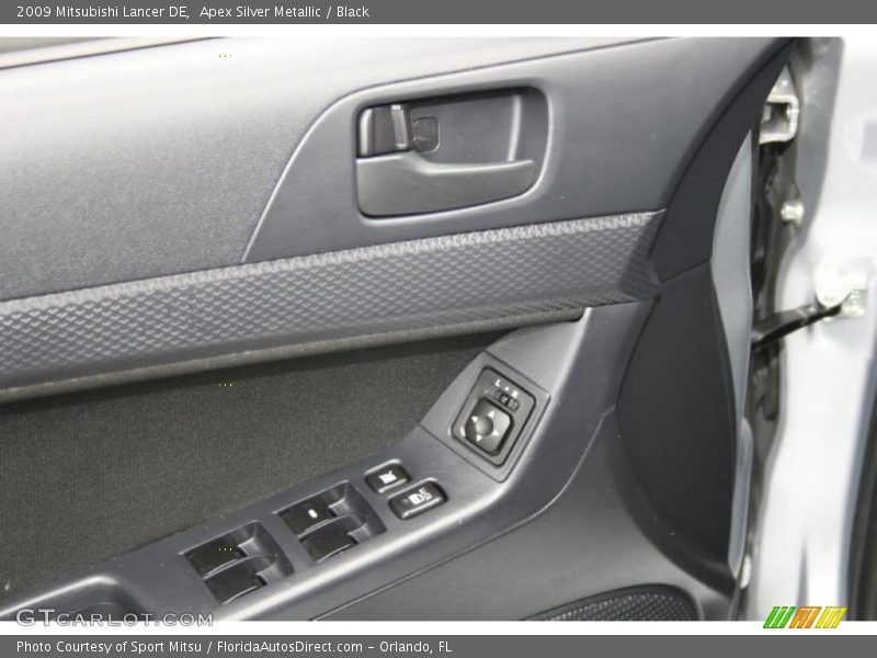 Apex Silver Metallic / Black 2009 Mitsubishi Lancer DE