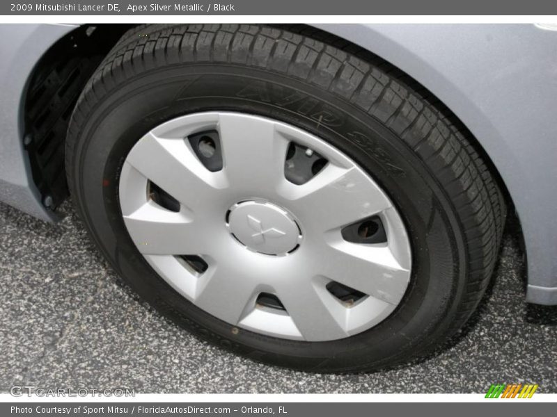 Apex Silver Metallic / Black 2009 Mitsubishi Lancer DE