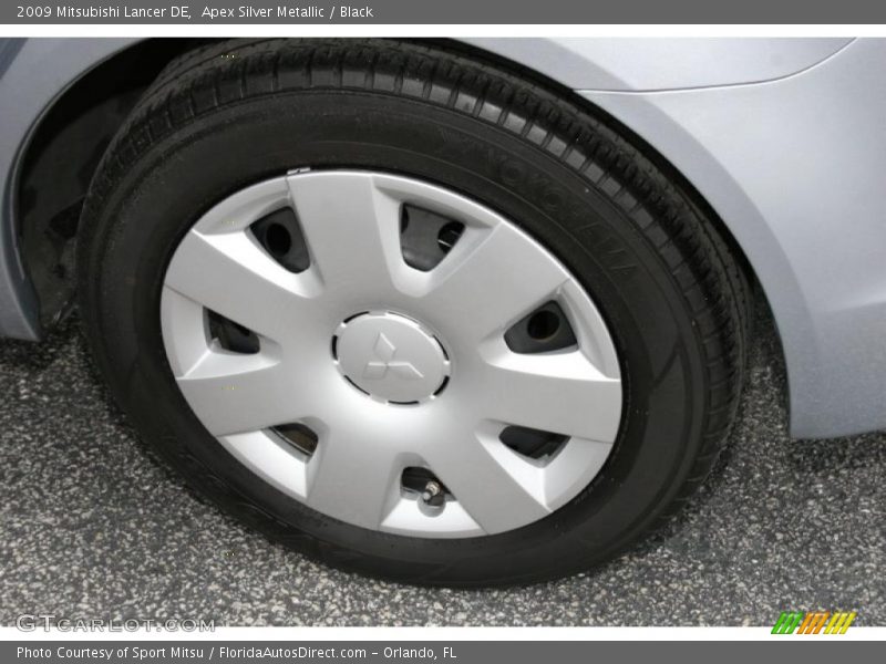 Apex Silver Metallic / Black 2009 Mitsubishi Lancer DE