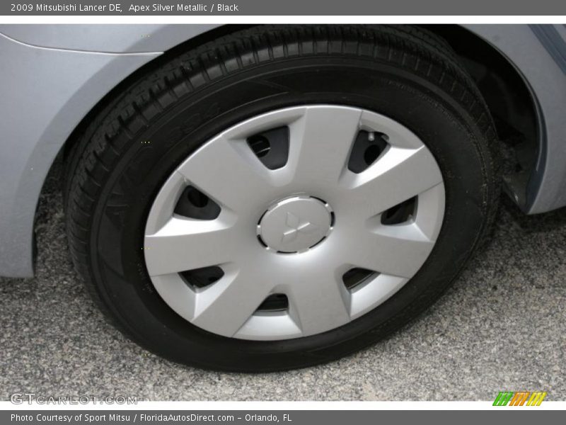 Apex Silver Metallic / Black 2009 Mitsubishi Lancer DE