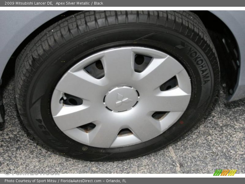 Apex Silver Metallic / Black 2009 Mitsubishi Lancer DE