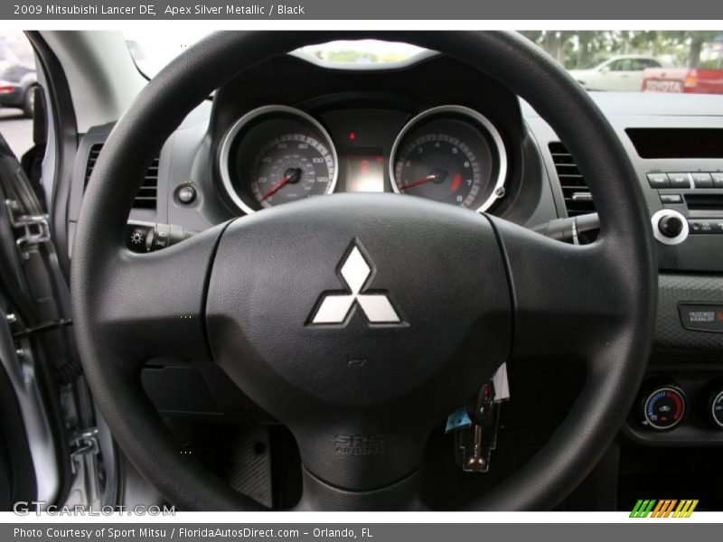 Apex Silver Metallic / Black 2009 Mitsubishi Lancer DE