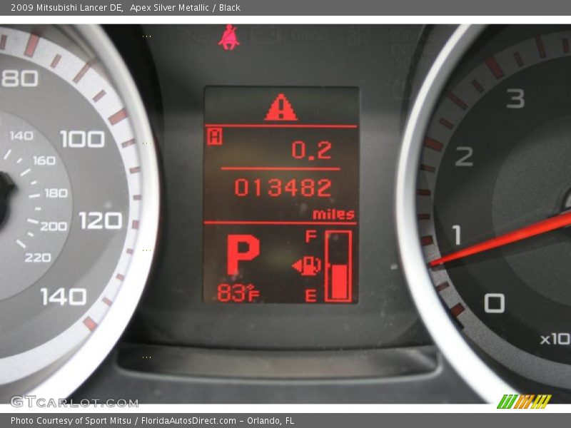 Apex Silver Metallic / Black 2009 Mitsubishi Lancer DE