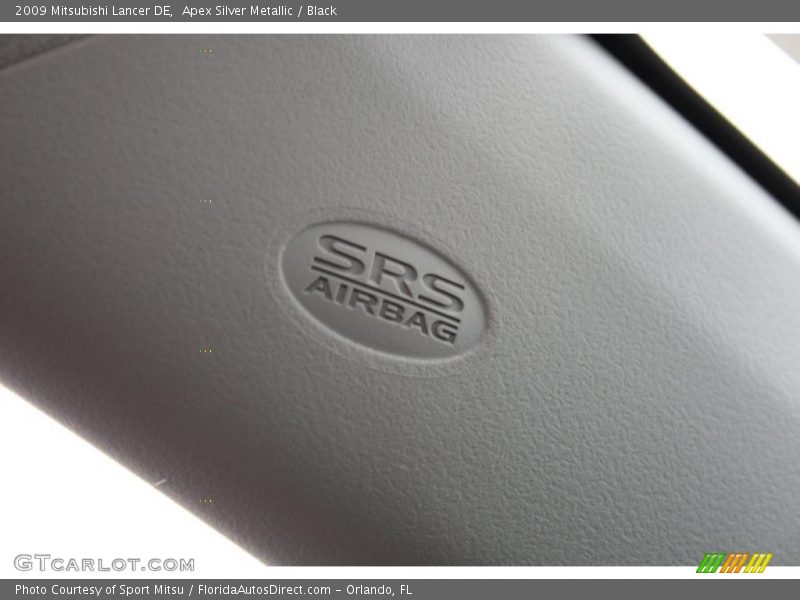 Apex Silver Metallic / Black 2009 Mitsubishi Lancer DE