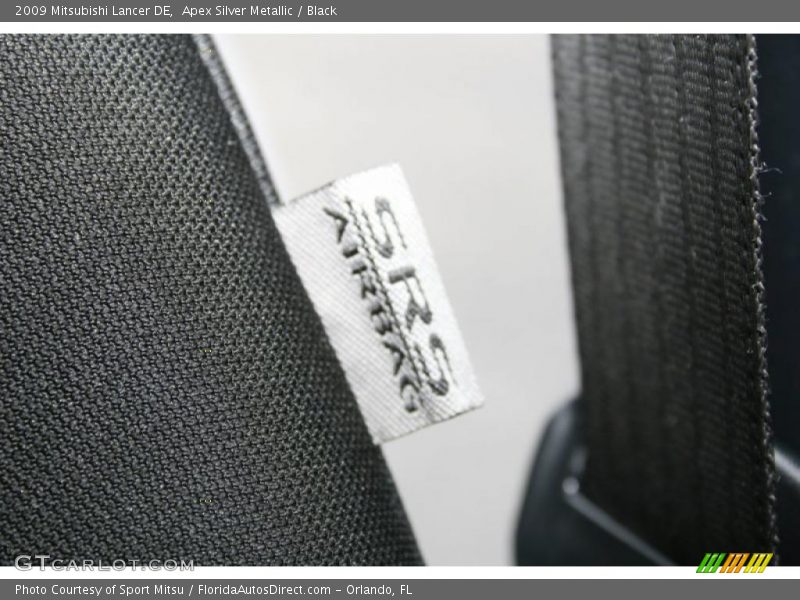Apex Silver Metallic / Black 2009 Mitsubishi Lancer DE