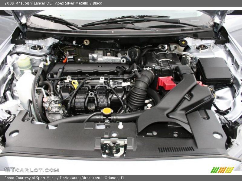 Apex Silver Metallic / Black 2009 Mitsubishi Lancer DE