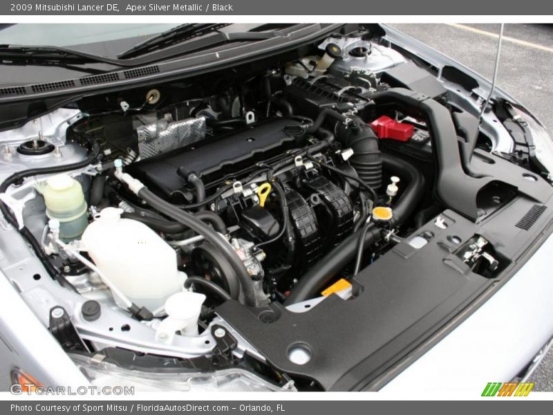 Apex Silver Metallic / Black 2009 Mitsubishi Lancer DE