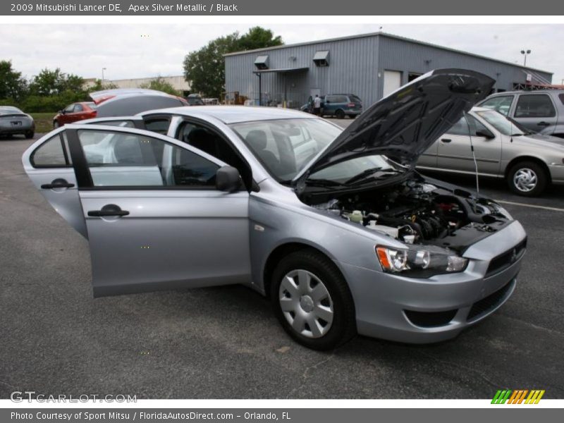 Apex Silver Metallic / Black 2009 Mitsubishi Lancer DE