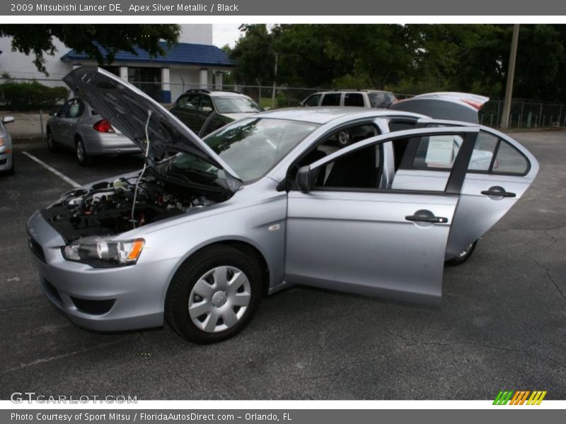 Apex Silver Metallic / Black 2009 Mitsubishi Lancer DE