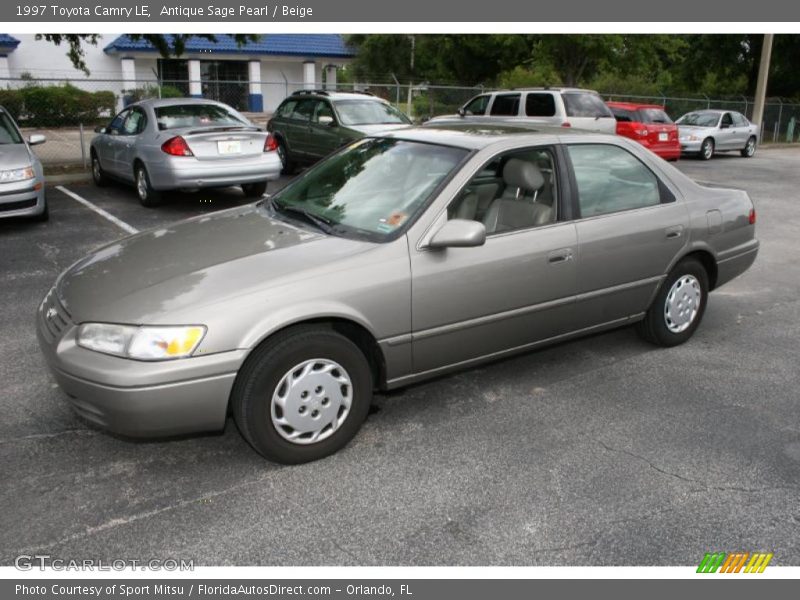 Antique Sage Pearl / Beige 1997 Toyota Camry LE