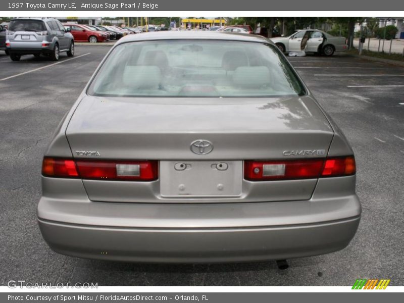Antique Sage Pearl / Beige 1997 Toyota Camry LE