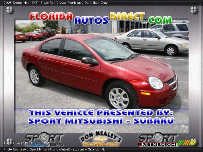 Blaze Red Crystal Pearlcoat / Dark Slate Gray 2005 Dodge Neon SXT