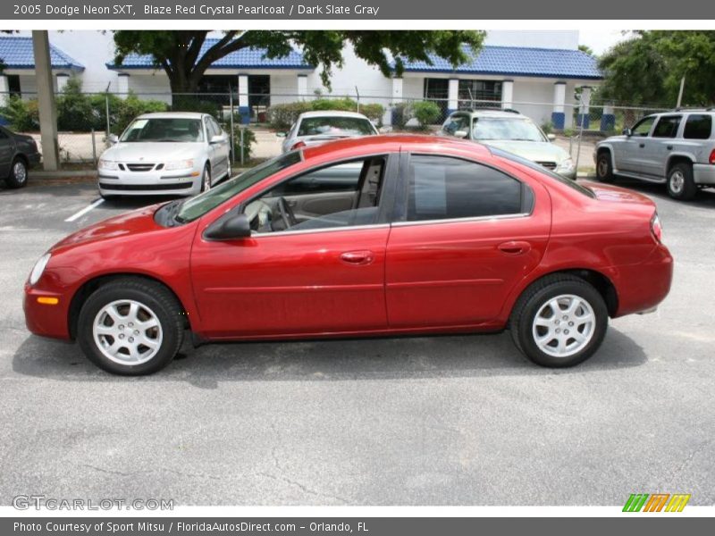 Blaze Red Crystal Pearlcoat / Dark Slate Gray 2005 Dodge Neon SXT