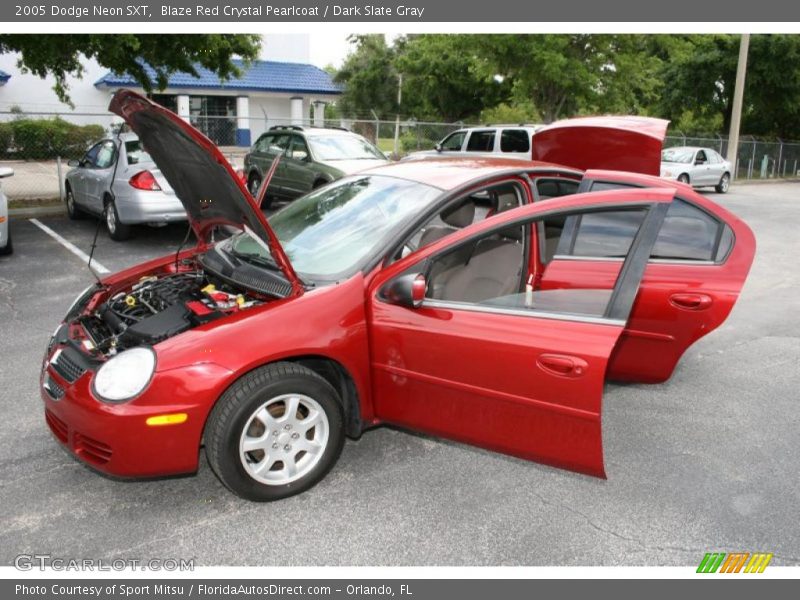 Blaze Red Crystal Pearlcoat / Dark Slate Gray 2005 Dodge Neon SXT