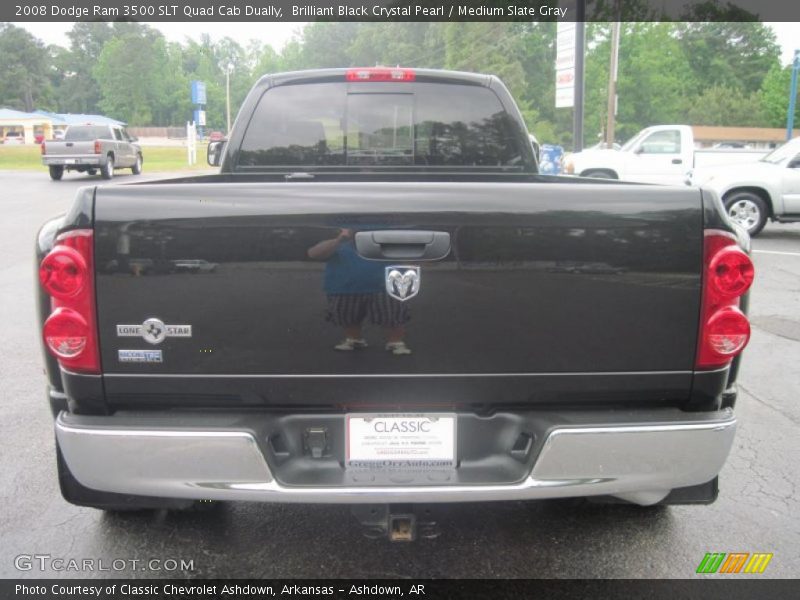 Brilliant Black Crystal Pearl / Medium Slate Gray 2008 Dodge Ram 3500 SLT Quad Cab Dually