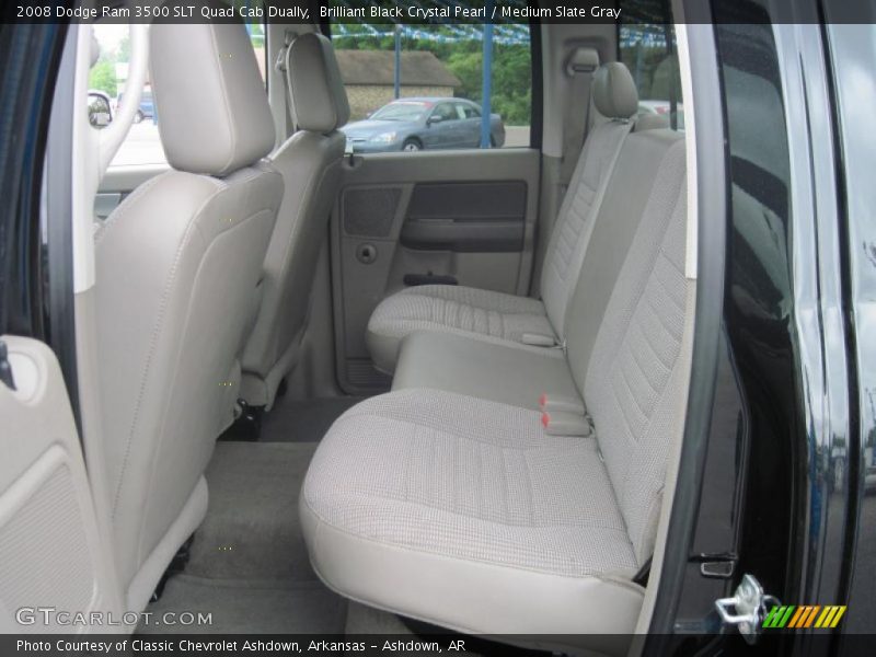 Brilliant Black Crystal Pearl / Medium Slate Gray 2008 Dodge Ram 3500 SLT Quad Cab Dually