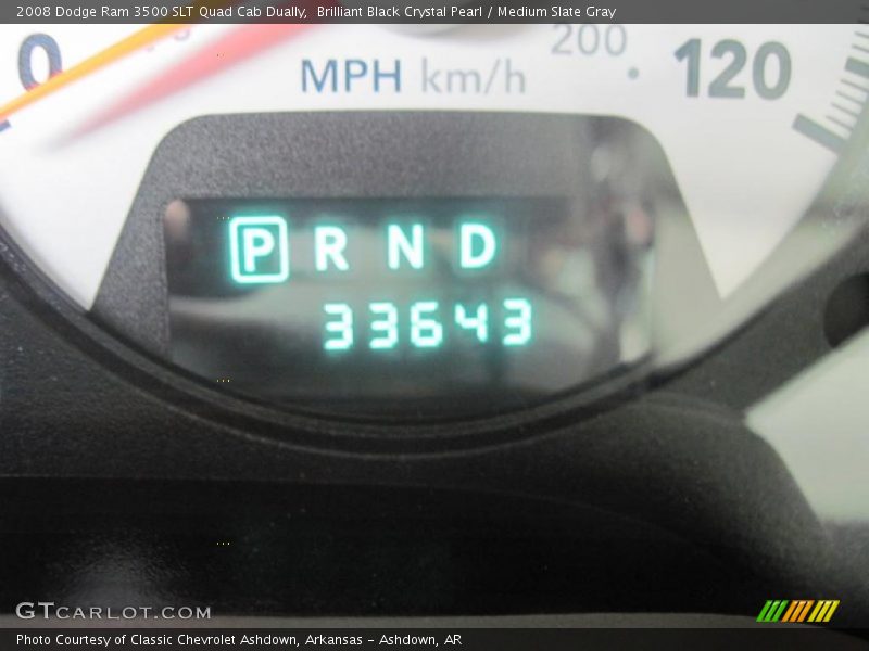 Brilliant Black Crystal Pearl / Medium Slate Gray 2008 Dodge Ram 3500 SLT Quad Cab Dually