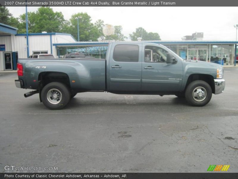 Blue Granite Metallic / Light Titanium 2007 Chevrolet Silverado 3500HD LTZ Crew Cab 4x4 Dually