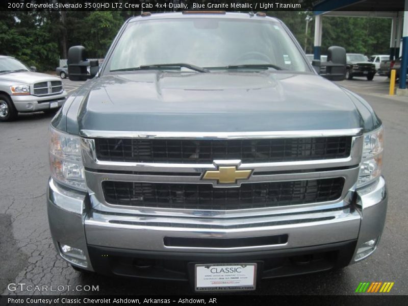 Blue Granite Metallic / Light Titanium 2007 Chevrolet Silverado 3500HD LTZ Crew Cab 4x4 Dually
