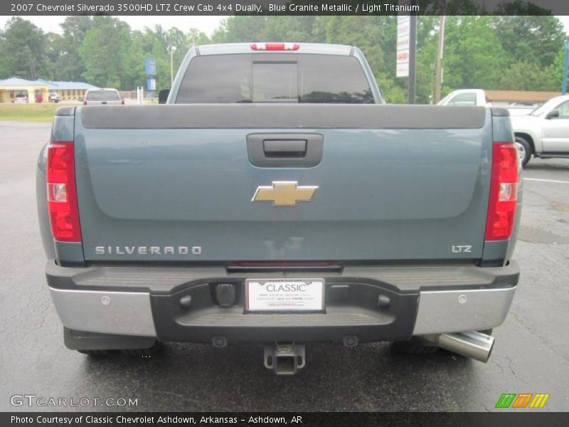 Blue Granite Metallic / Light Titanium 2007 Chevrolet Silverado 3500HD LTZ Crew Cab 4x4 Dually