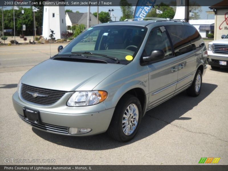 Satin Jade Pearl / Taupe 2003 Chrysler Town & Country Limited