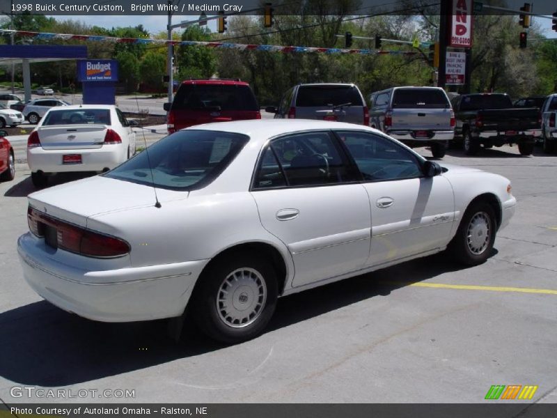 Bright White / Medium Gray 1998 Buick Century Custom