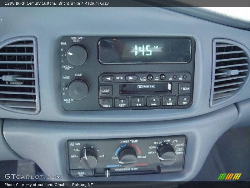 Bright White / Medium Gray 1998 Buick Century Custom