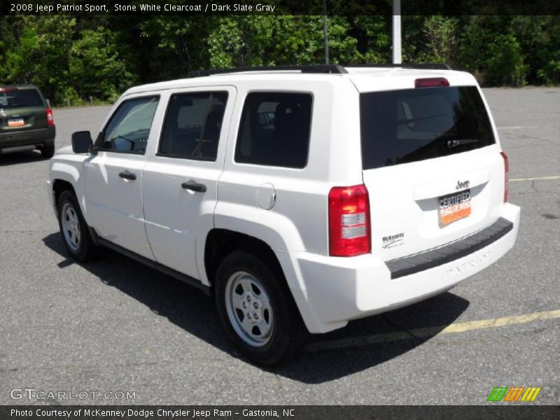 Stone White Clearcoat / Dark Slate Gray 2008 Jeep Patriot Sport