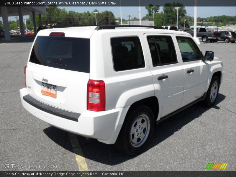 Stone White Clearcoat / Dark Slate Gray 2008 Jeep Patriot Sport