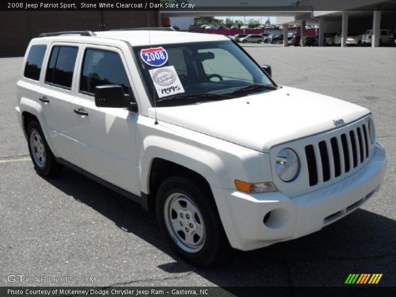 Stone White Clearcoat / Dark Slate Gray 2008 Jeep Patriot Sport