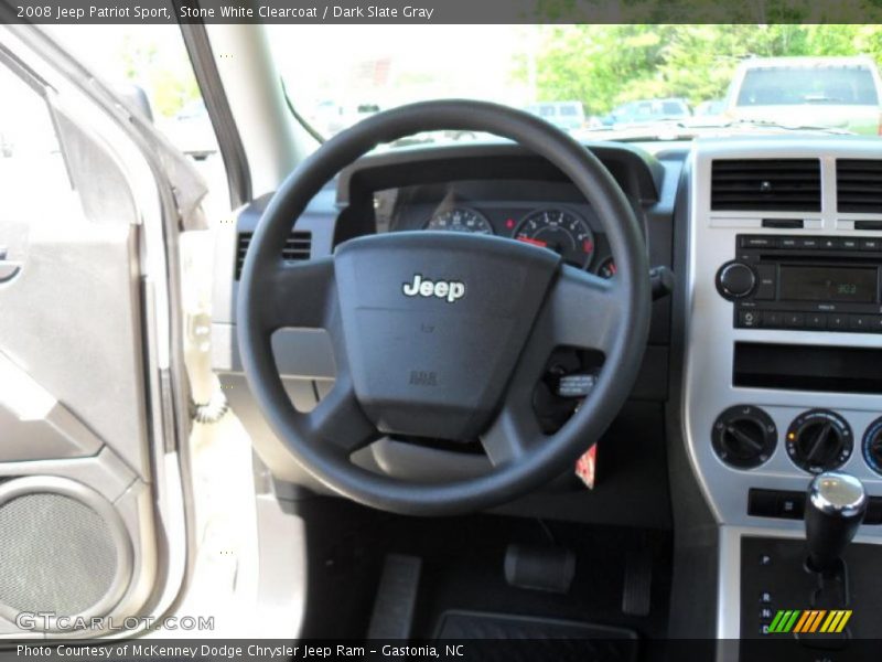 Stone White Clearcoat / Dark Slate Gray 2008 Jeep Patriot Sport