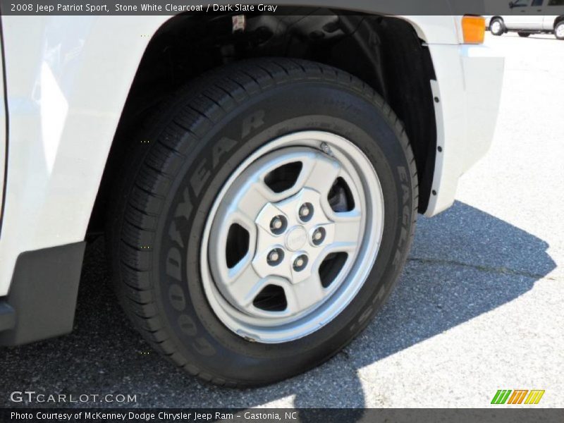Stone White Clearcoat / Dark Slate Gray 2008 Jeep Patriot Sport