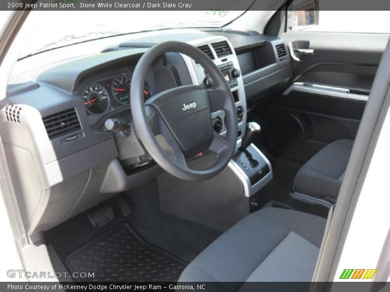 Stone White Clearcoat / Dark Slate Gray 2008 Jeep Patriot Sport