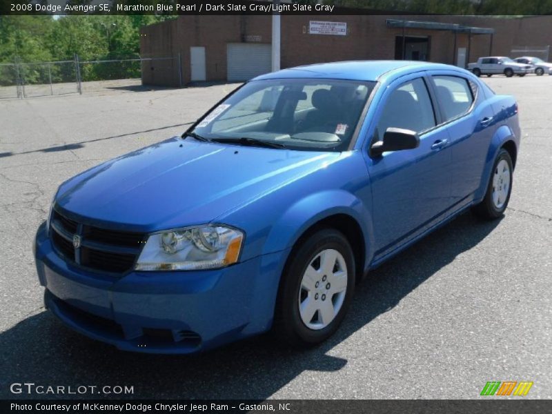 Marathon Blue Pearl / Dark Slate Gray/Light Slate Gray 2008 Dodge Avenger SE
