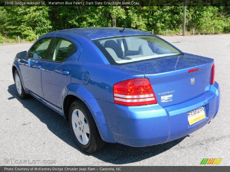 Marathon Blue Pearl / Dark Slate Gray/Light Slate Gray 2008 Dodge Avenger SE