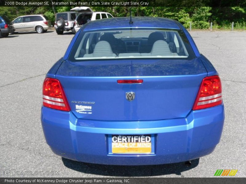 Marathon Blue Pearl / Dark Slate Gray/Light Slate Gray 2008 Dodge Avenger SE