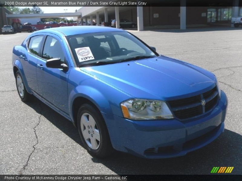 Marathon Blue Pearl / Dark Slate Gray/Light Slate Gray 2008 Dodge Avenger SE