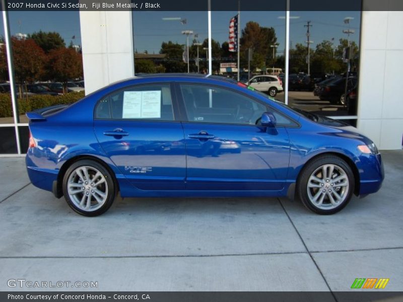 Fiji Blue Metallic / Black 2007 Honda Civic Si Sedan