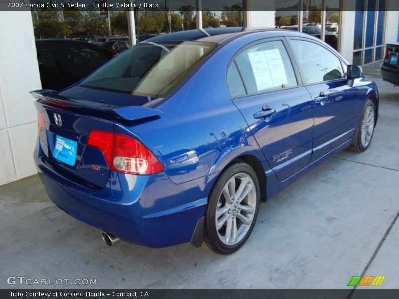 Fiji Blue Metallic / Black 2007 Honda Civic Si Sedan