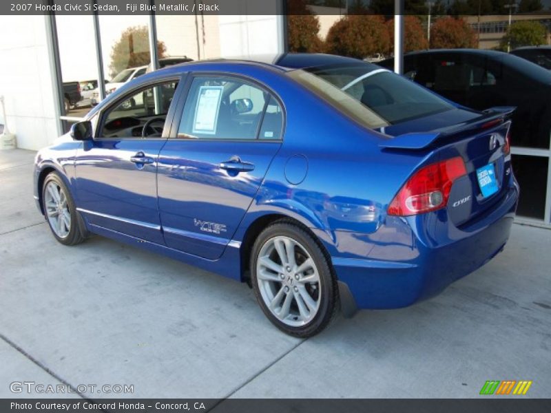 Fiji Blue Metallic / Black 2007 Honda Civic Si Sedan