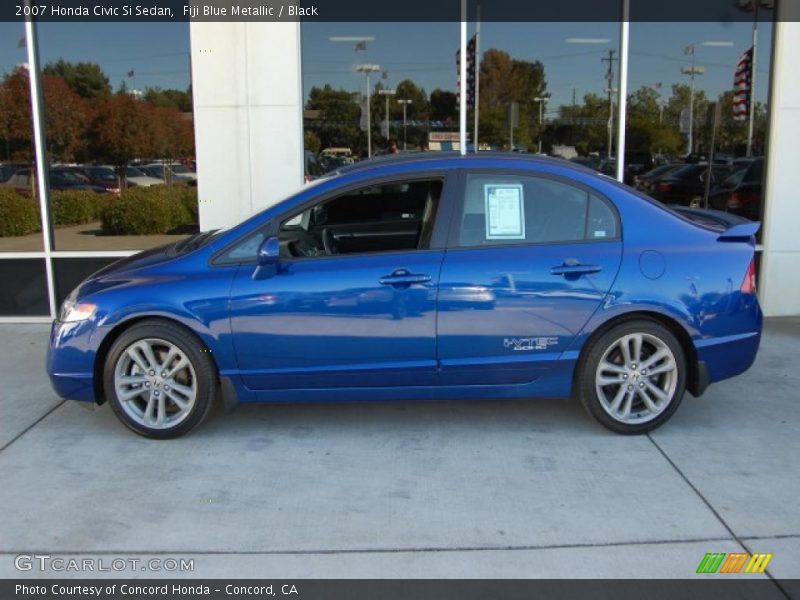 Fiji Blue Metallic / Black 2007 Honda Civic Si Sedan