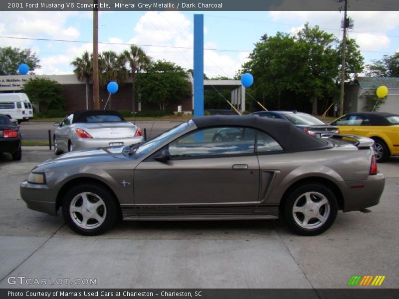 Mineral Grey Metallic / Dark Charcoal 2001 Ford Mustang V6 Convertible